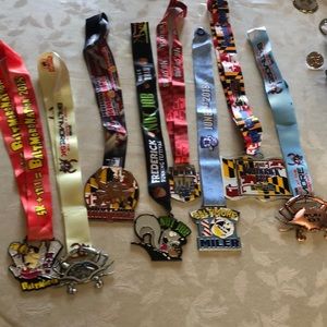2018 Baltimore and Frederick running  festival  king   crab race medals
